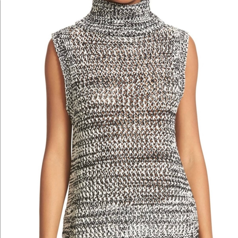 Derek Lam Crosby Chunky Sleeveless Turtle Neck Sweater